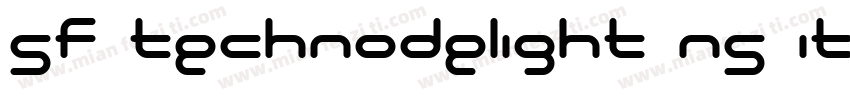 SF Technodelight NS Italic字体转换